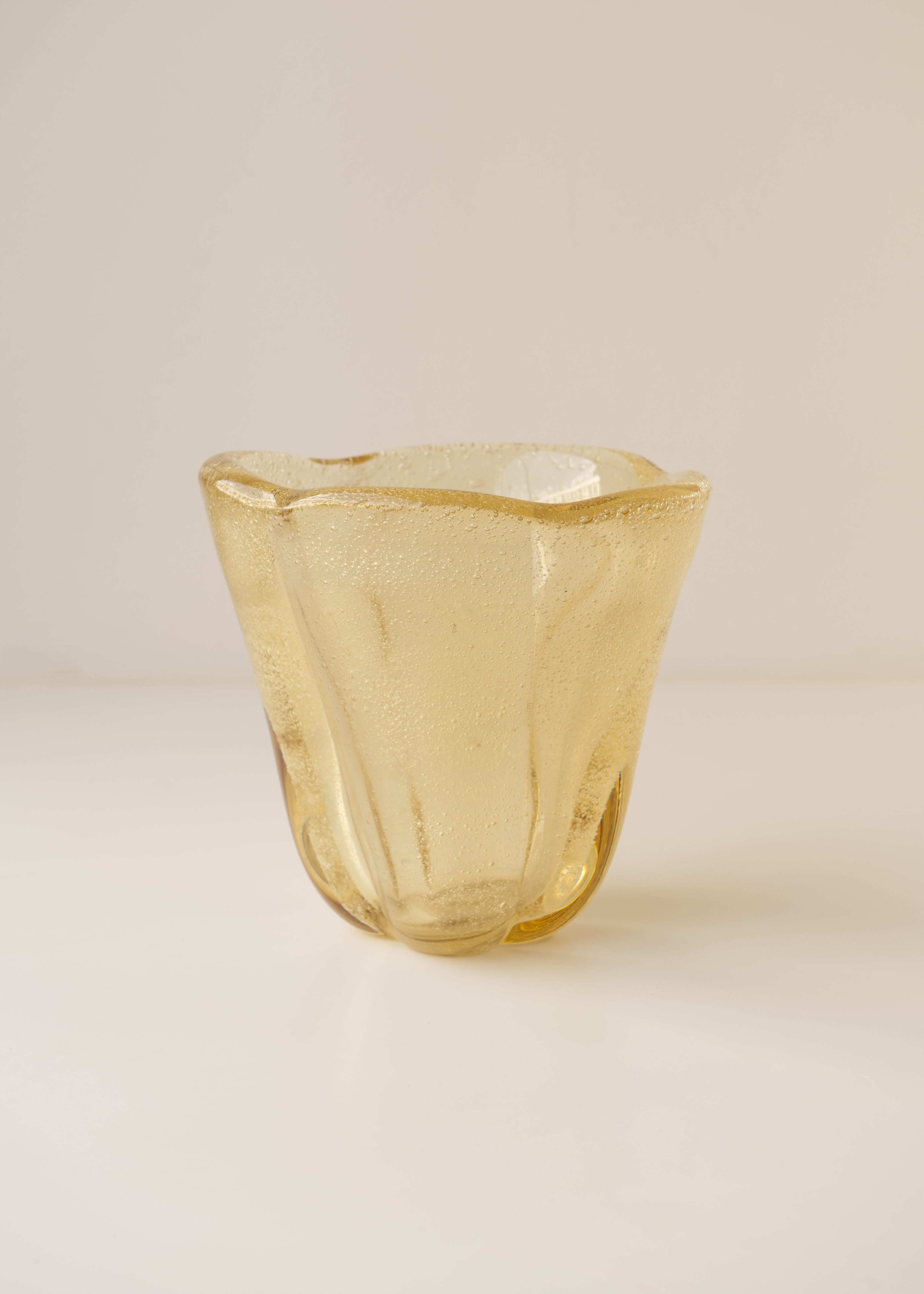 Gold Glass Vase by Daum Frères