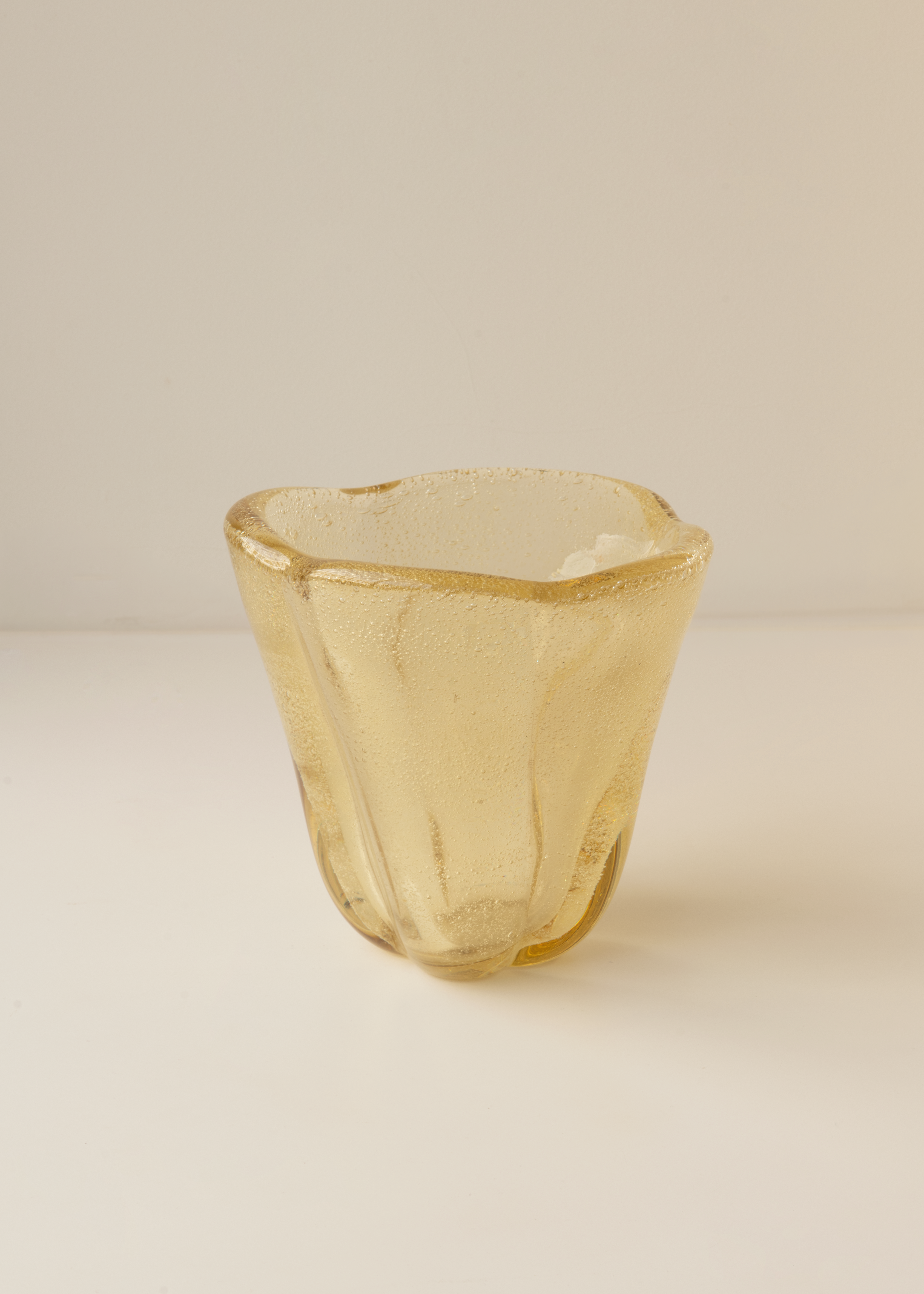 Gold Glass Vase by Daum Frères