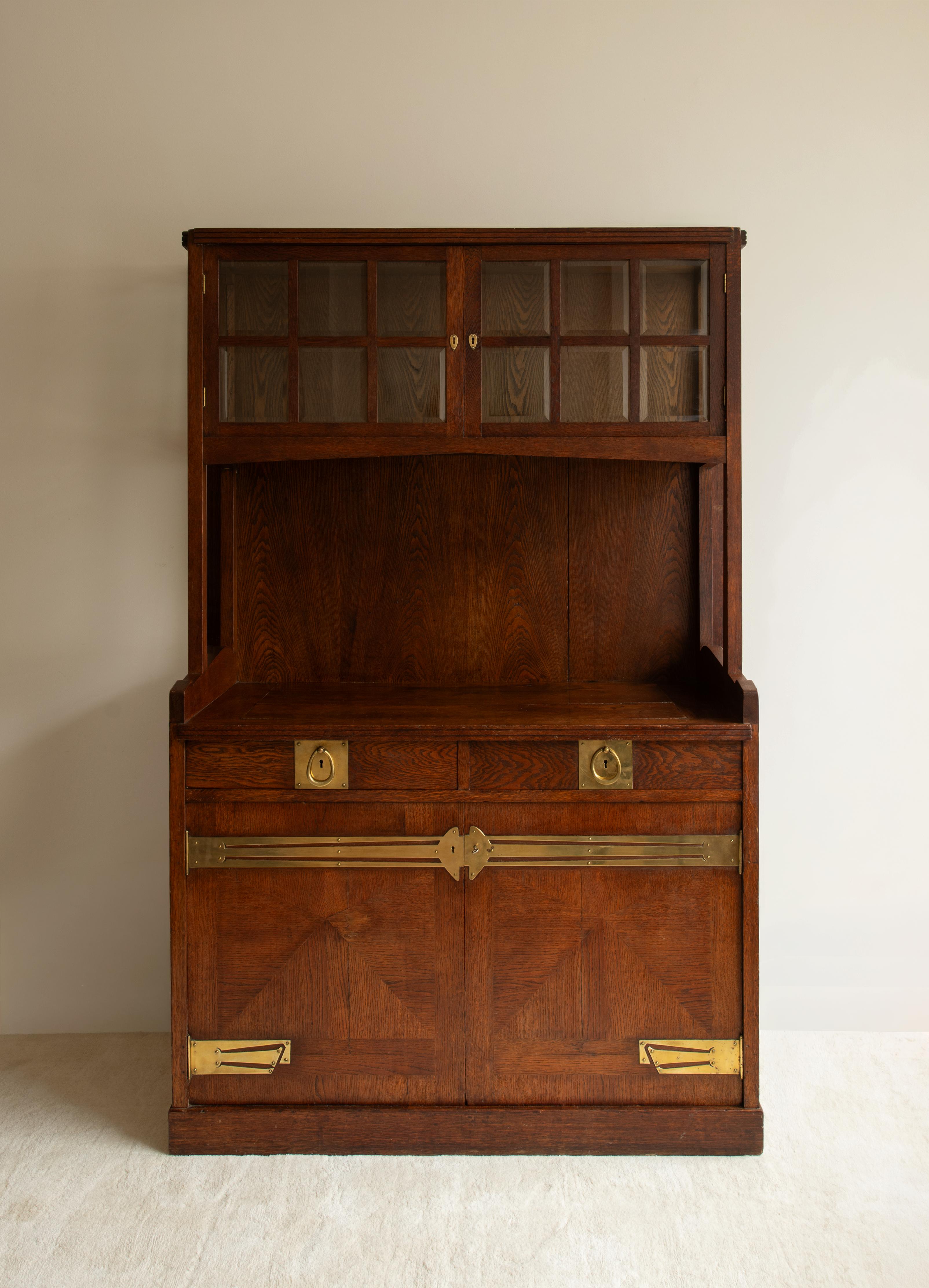 Large Oak Secessionist Cabinet