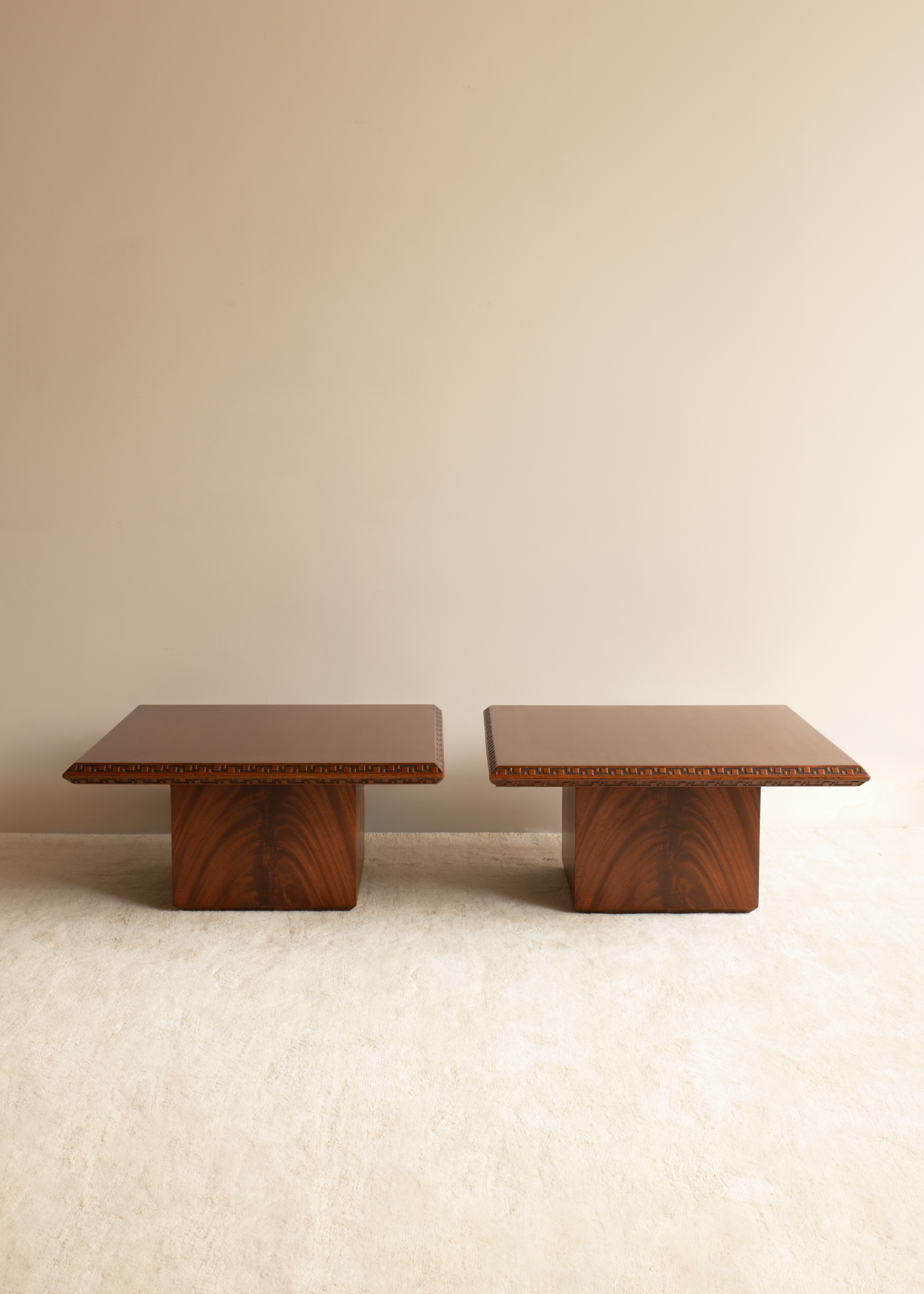 Pair of Side Tables by Frank LLoyd Wright