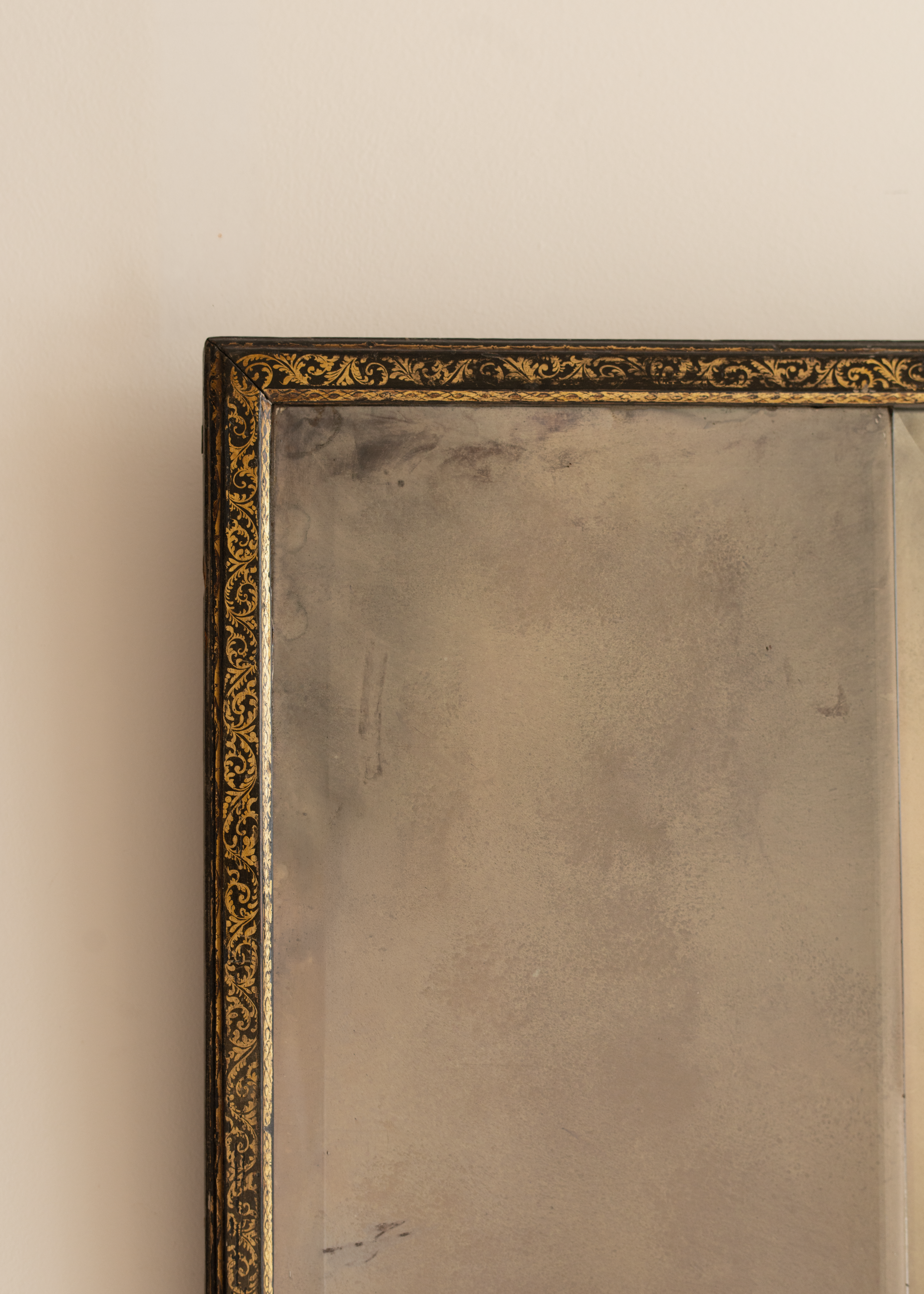 George III Ebony and Gilt Overmantel Mirror