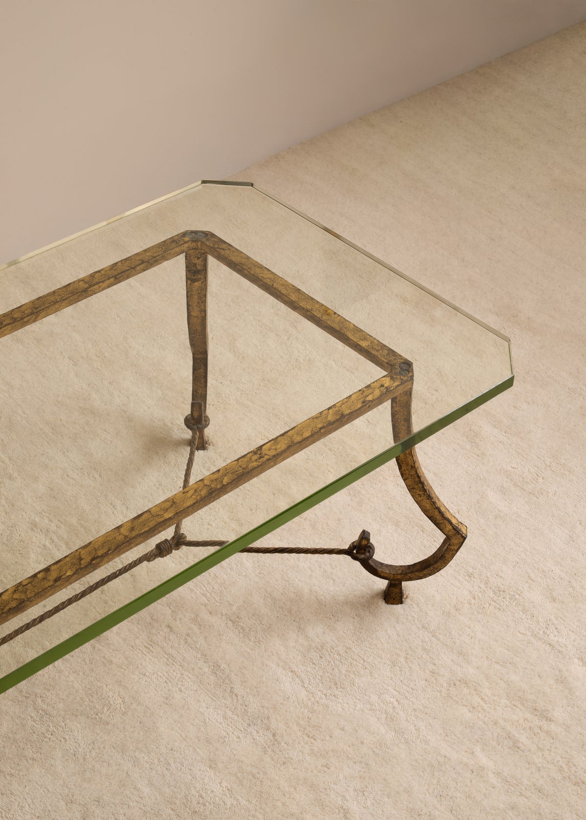 Gilt & Glass Coffee Table by Maison Ramsay