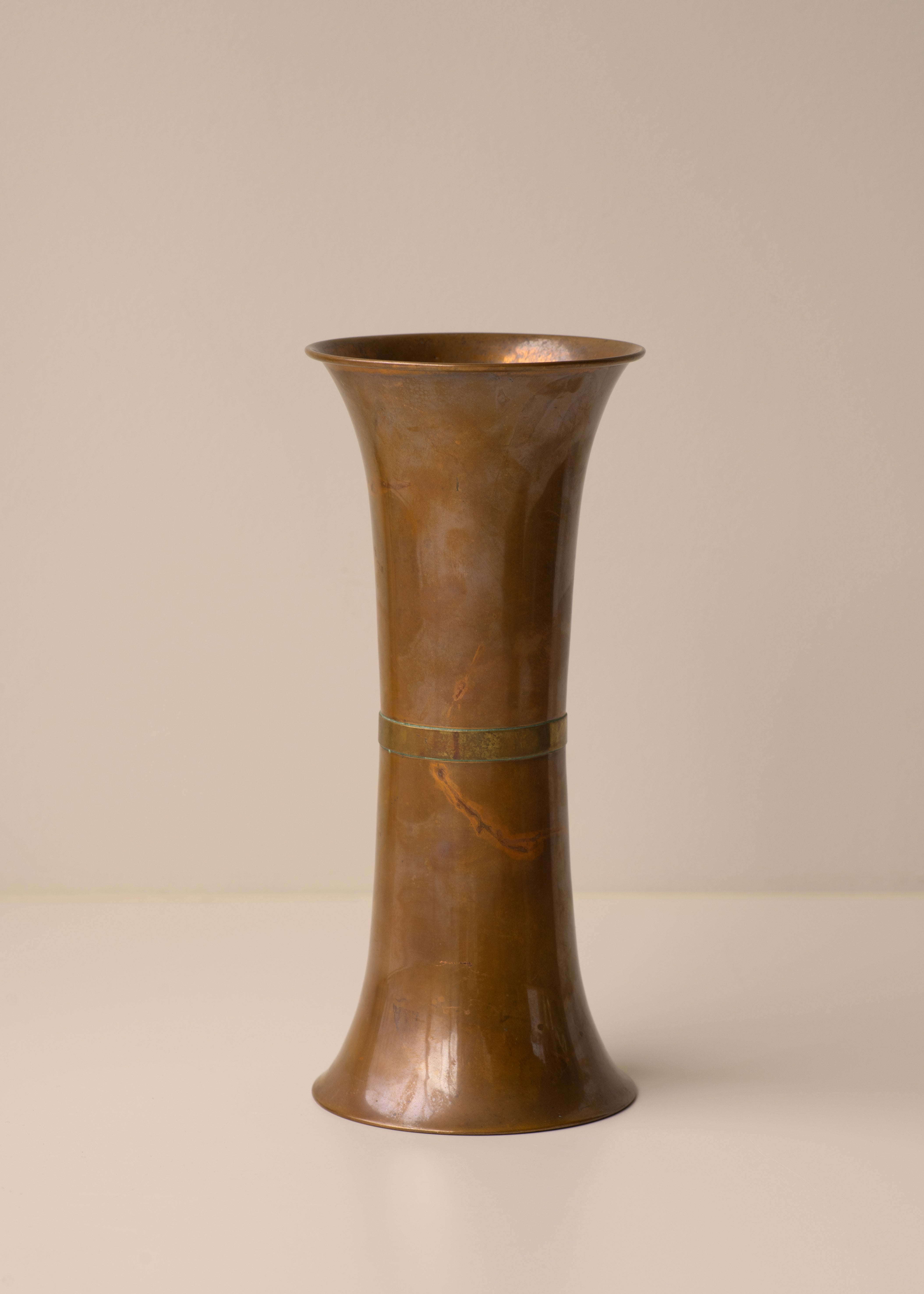 A Tall Art Deco Copper Vase