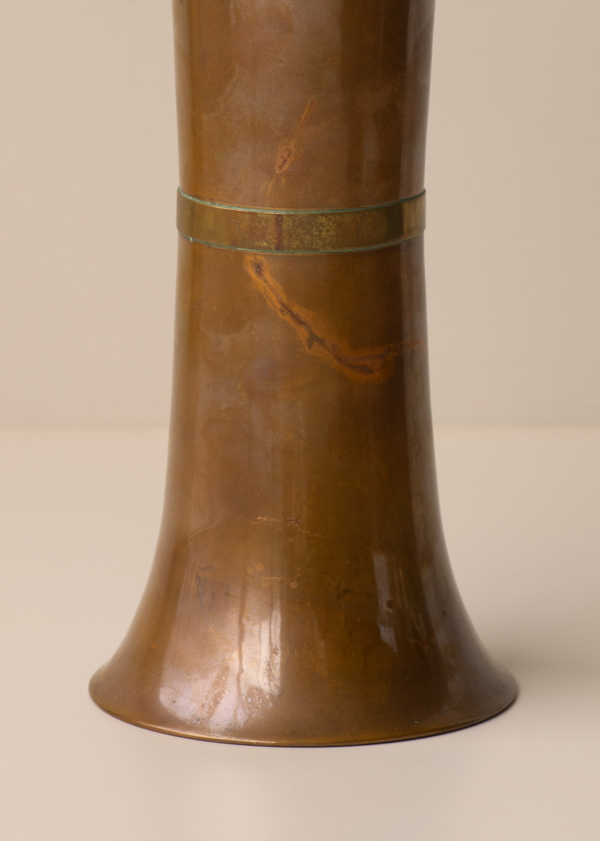 A Tall Art Deco Copper Vase