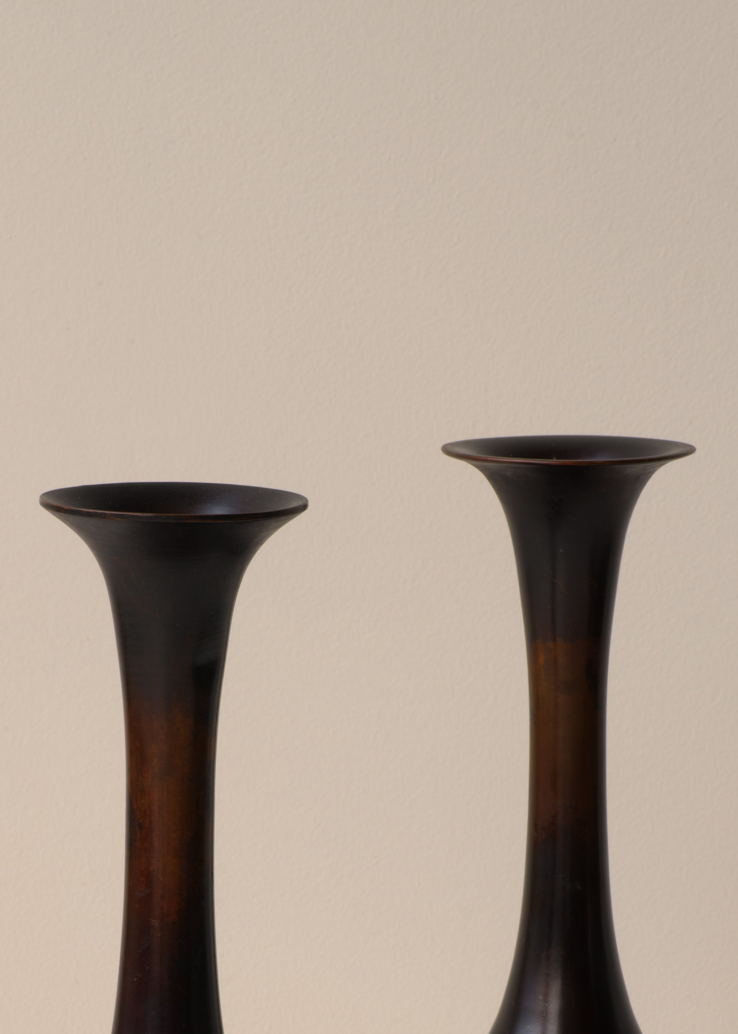 Pair of Bronze Vases