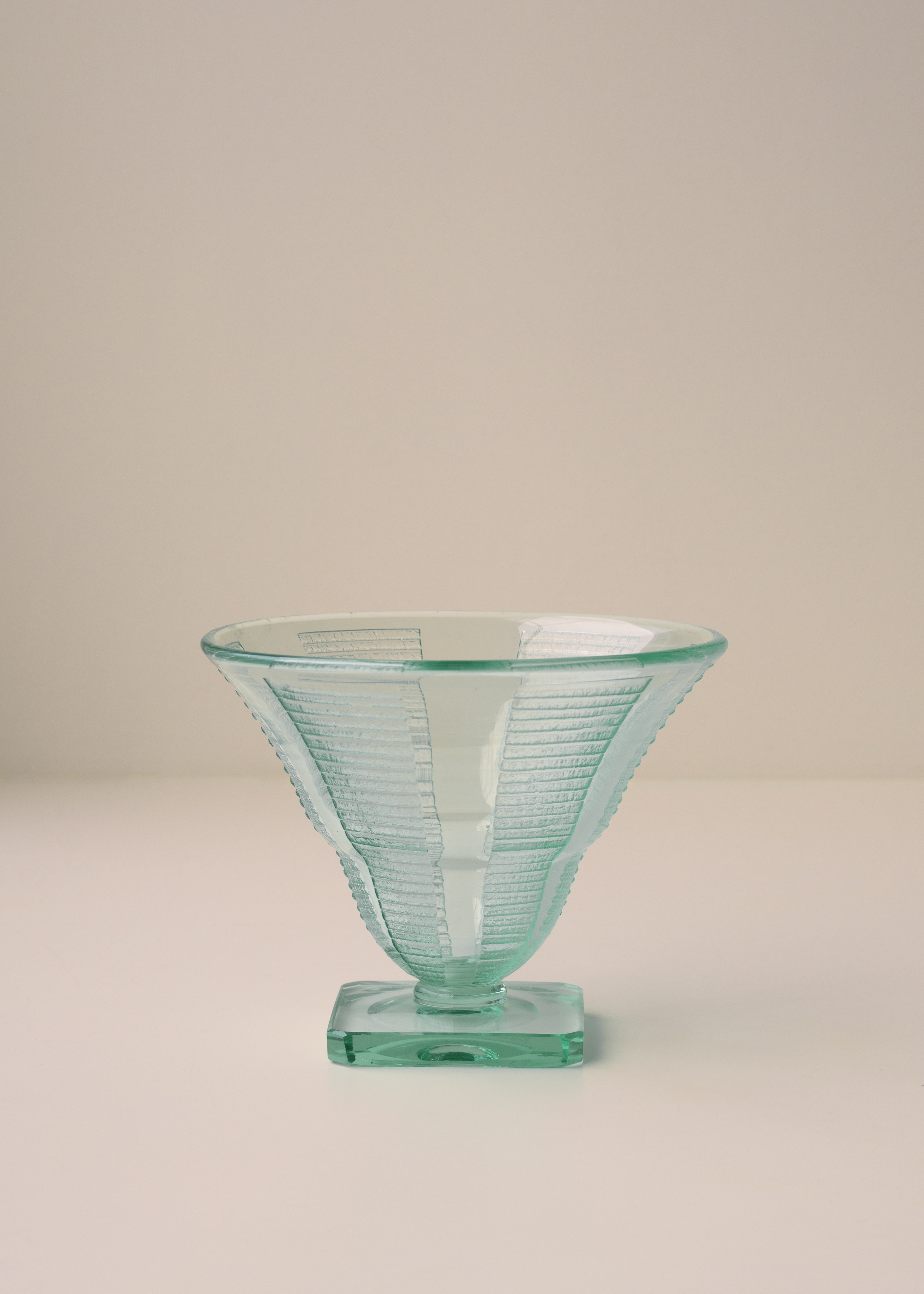 Daum Art Deco Green Glass Vase