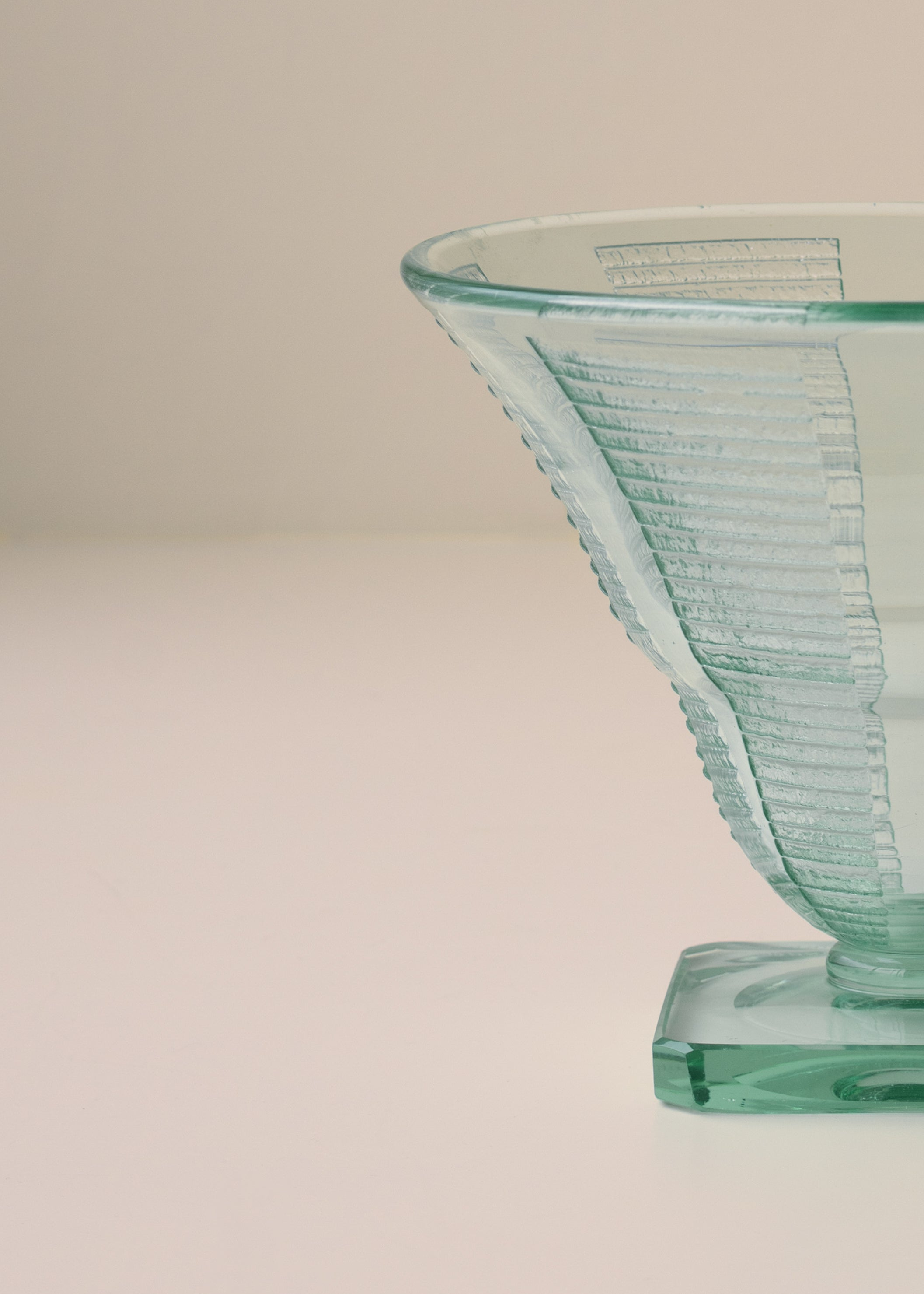 Daum Art Deco Green Glass Vase